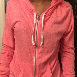 Lightweight hooded T-shirt material jacket